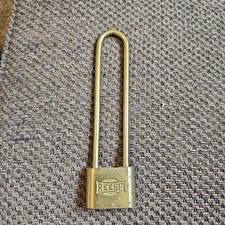 Vintage Bicycle Padlock Reese Antique Brass Lock without key  Schwinn etc 6.5"