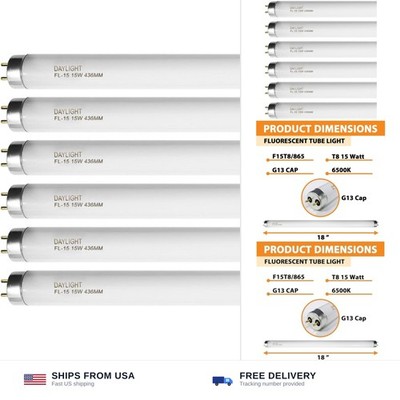 F15T8/DL 18 Inches T8 15 Watt Fluorescent Tube Compatible for Sylvania GE Eik...