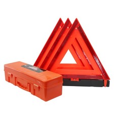3 Pack Foldable Warning Reflective Triangles with Carrying Case, Heavy Base R...
