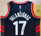 Jonas Valanciunas Signed Autograph Toronto Raptors Jersey NBA Canada Nuggets