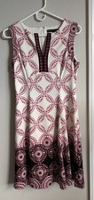 White House Black Market Patterned Dress, Size 6