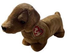 Brand NEW Ty Beanie Buddy Weenie Dachshund Dog 1999 Retired Lrg Plush 13  MWMT