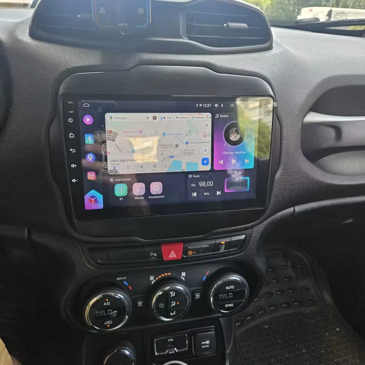 RADIO 2 DIN PER JEEP RENEGADE 2GB 32 GB NAVIGATORE GPS BLUETOOTH ANDROID WI-FI - Immagine 4 di 4