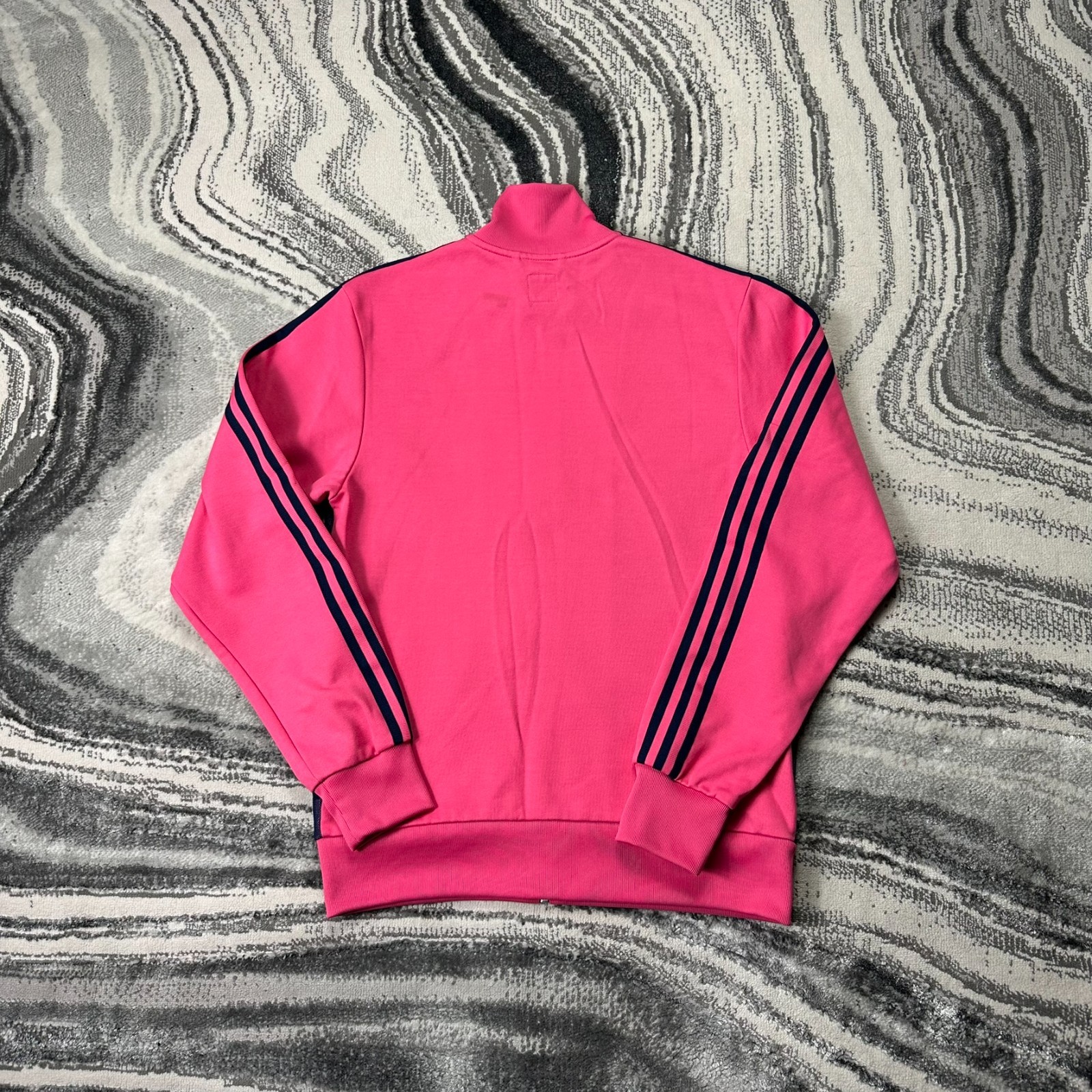 VTG Adidas 2000's Colorblock Pink White Small Funnel Neck Tracksuit Track Jacket image 7