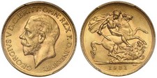 George V 1931-SA Sovereign, Pretoria mint, South Africa, PCGS MS64