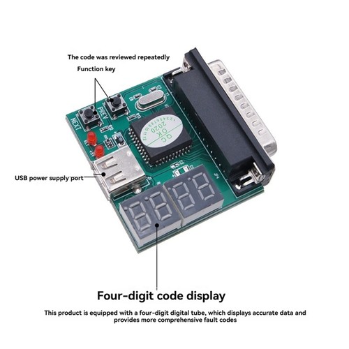 Computer Fault Test Card Motherboard Diagnostic Card Notebook Four-Bit8094 - Afbeelding 6 van 6