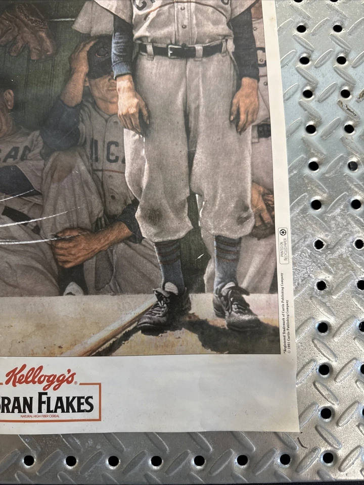 1991 Kellogg's Bran Flakes - Baseball Poster 12” x 16” - Image 3 of 4