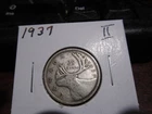 1937 - Canada silver quarter - Canadian 25 cent