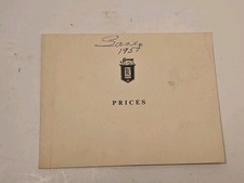 Vintage 1957 Rolls Royce Silver Cloud Silver Cloud Price List Card Brochure UK