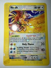 Pokemon Skyridge Ho-Oh Crystal Type Box Topper 11/12 Oversized Rare 2003