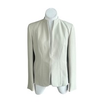 DKNY Blazer Tan Classic Hook Front Jacket Size 6 Business Professional