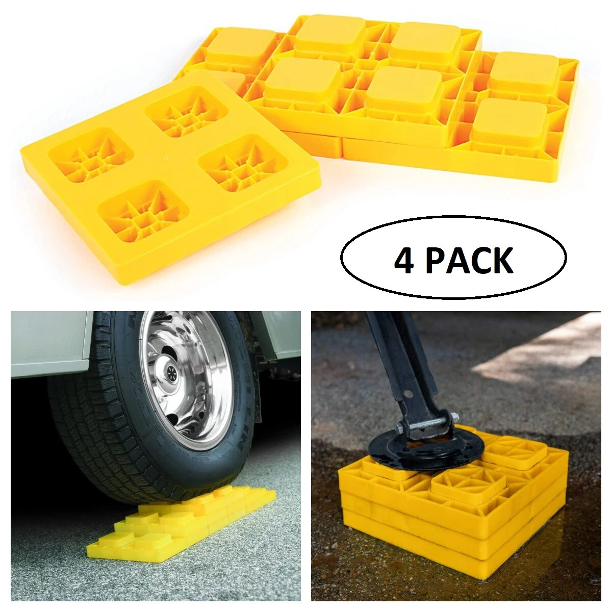 Camco RV Accessories Leveling Blocks Heavy Duty Trailer Camper Parts 4 Pack