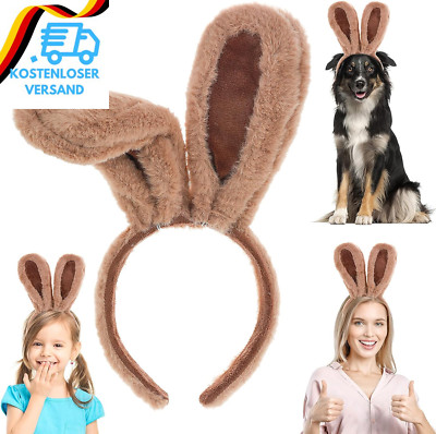 Sibba Plüsch-Hasenohren, Stirnband, 1 Stück, Kaninchenohren, Zubehör, Ostern, Co