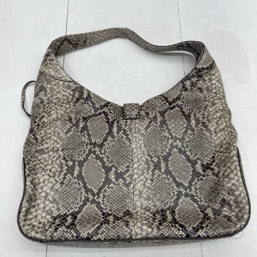 GILI Got It Love It Leather Snake Print Embossed Large Hobo Tote Purse - Picture 8 of 11