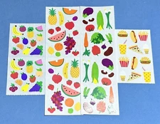 Rare Vintage Mrs grossman and Sandylion Food stickers 4 sheets: Good condition