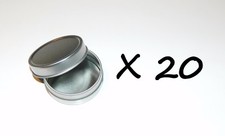 20 X 1-oz Round Slip-On Lid Cover Empty Survival Craft Storage Tin Can Container