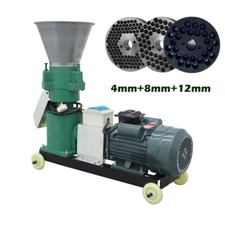 220V 4MM 8MM 12MM Feed Pellet Mill Machine Feed Granulator 200kg/h Three Rollers