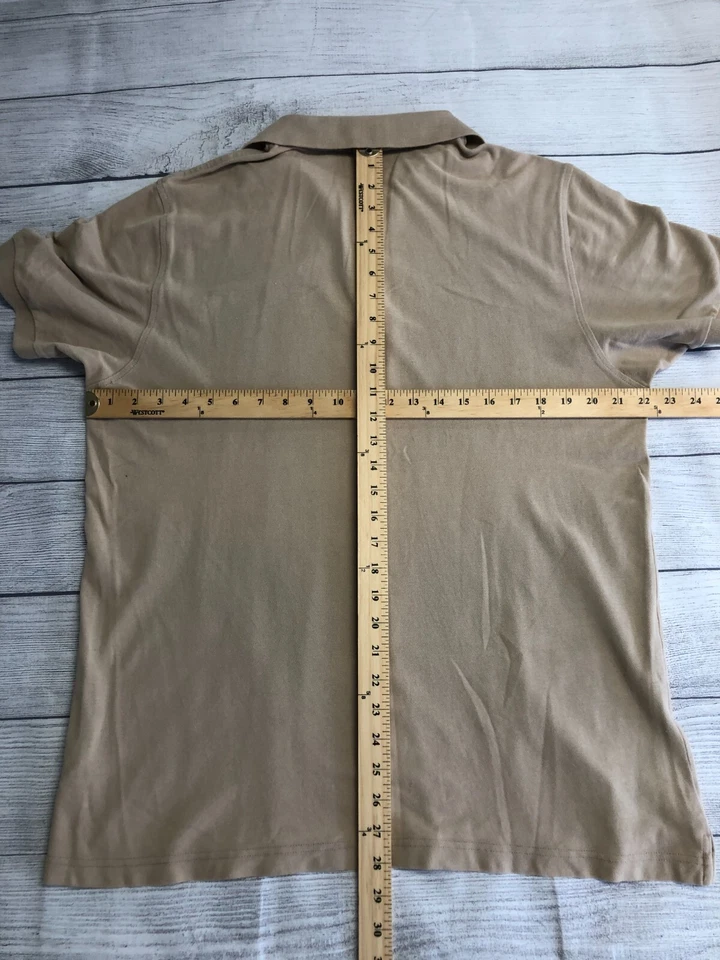 apt. 9 Polo Hombre Extra Grande 100% Algodón Pima Beige Cuello Tejido Diario Foto 4 de 4