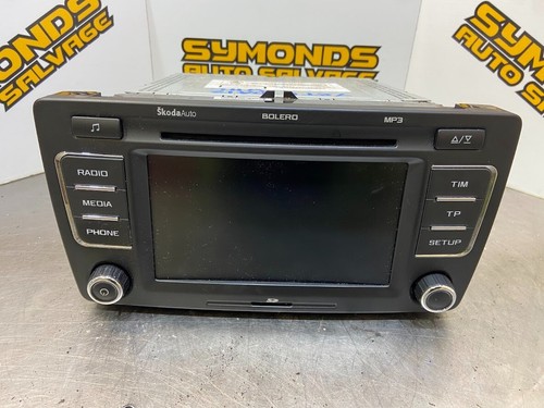 2012 SKODA YETI STEREO CD PLAYER RADIO BLUETOOTH HEAD UNIT P/N: 1Z0035156M
