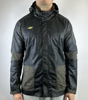 Tailored By Umbro Jacket Men's Windbreaker Rain Hooded Football Size L 