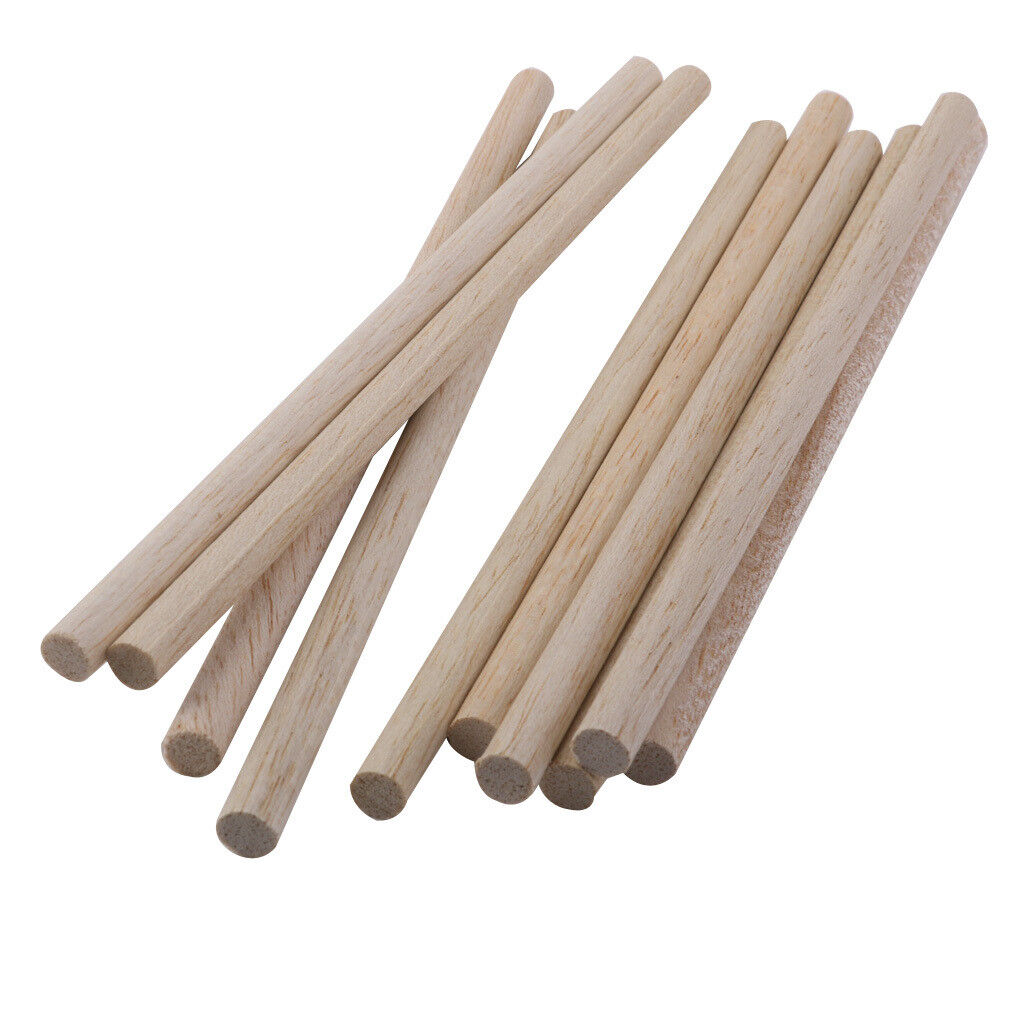 30cm Wooden Craft Sticks Hardwood Dowels Poles Cake Tiers 6mm Diameter 15  Pack 
