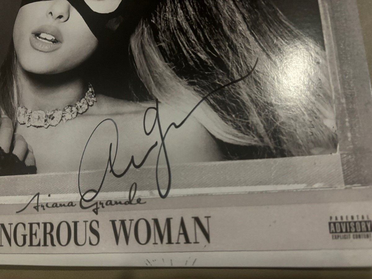 Dangerous Woman Vinyl LP Signed Autograph by Ariana Grande With
