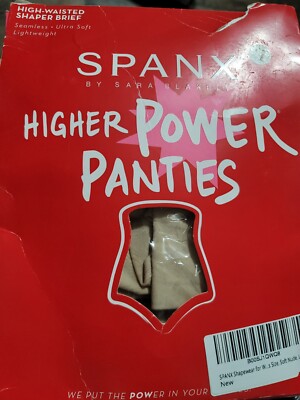 Spanx 237785 Womens Higher Power Shaper Panties Solid Soft Nude Size large