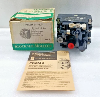 KLOCKNER MOELLER PKZM3-6,3 BASIC Schalter 4,0-6,3 Schwarz 1 Stück - Bild 1 von 4