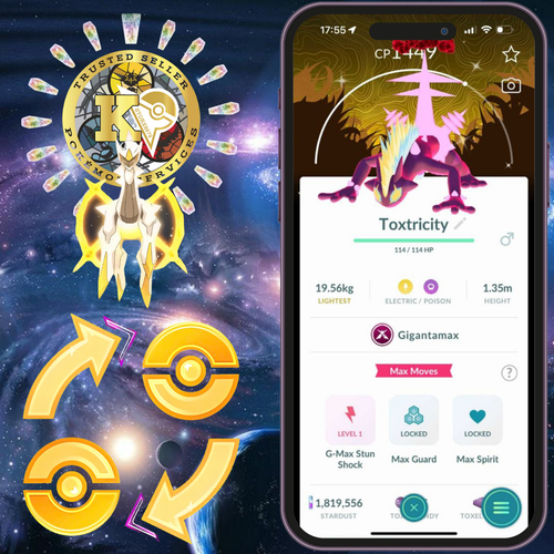 Pokémon🌟Shny Ggantamax Toxtrcty🌟Forme amplfée et forme dscrète
