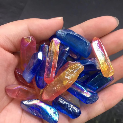 Rainbow Aura Angel Natural Lemurian Quartz Crystal Point Healing Decorate 23pcs - Picture 4 of 7