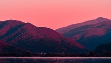 Landscape nature sunset evening Custom Gaming Mat Desk