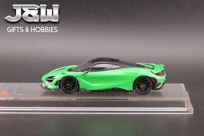 CM Model McLaren 765LT Metallic Green with Extra Wheels Set