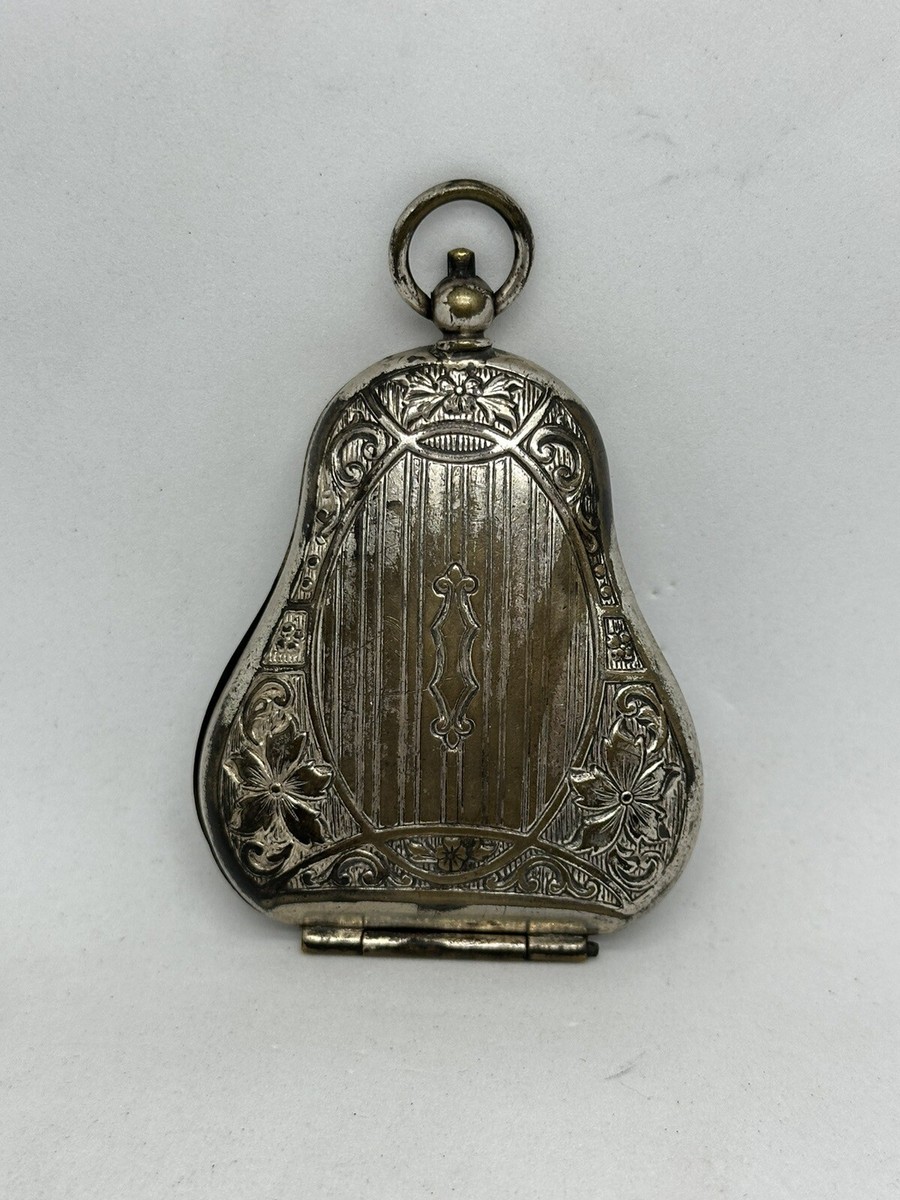 Antique German Silver Double Sovereign Coin Holder Case Only