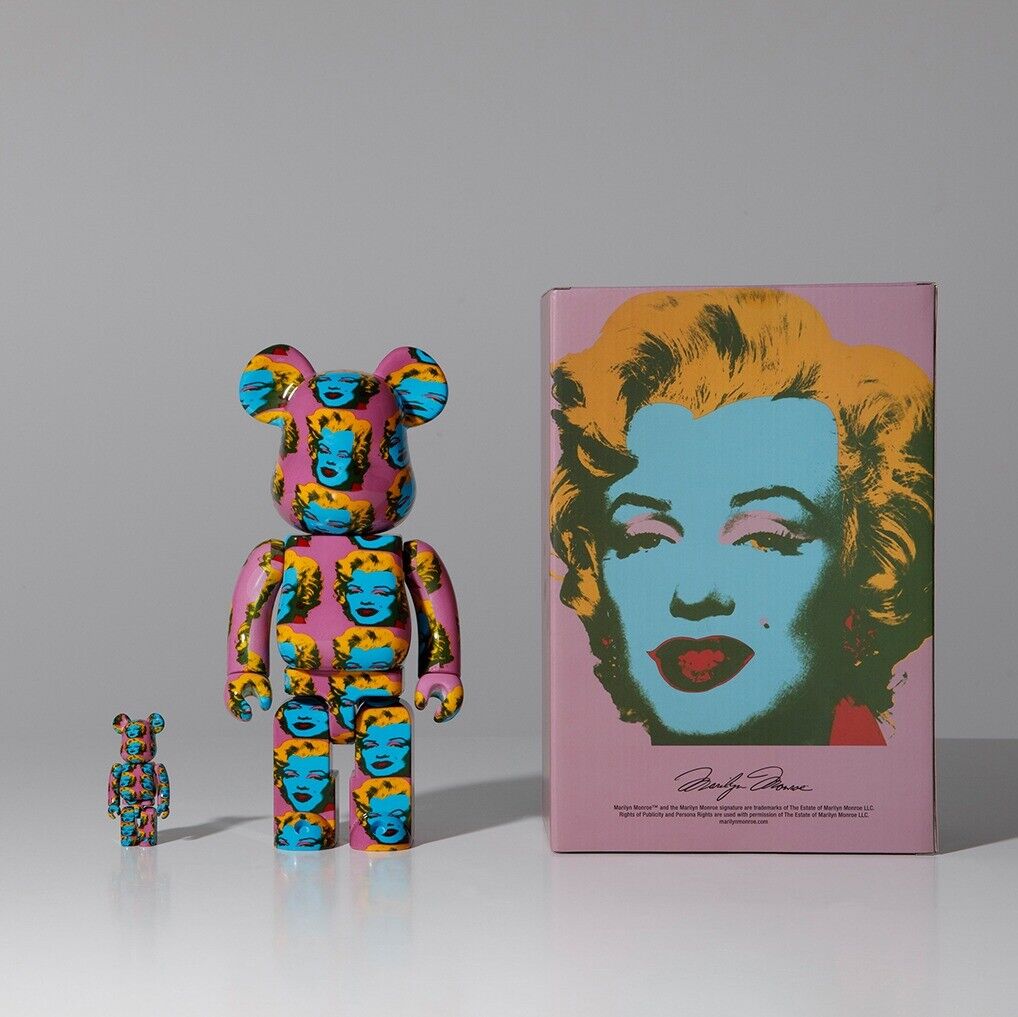 Medicom Toy BE@RBRICK Bearbrick 400% + 100% Andy Warhol's Medicom Toy BE@RBRICK Bearbrick 400% + 100% Andy Warhol's