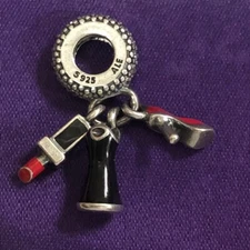 Genuine Pandora Silver Glamour Trio Dangle Charm #792196 Never Worn Near Mint