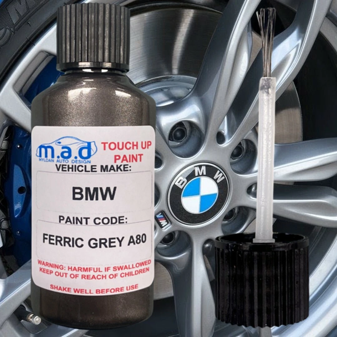 BMW Ferric Grey A80 Alloy Wheel Touch Up Paint 30ML Curb Scratch M Sport