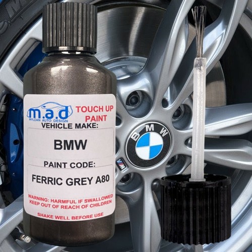 BMW Ferric Grey A80 Alloy Wheel Touch Up Paint 30ML Curb Scratch M