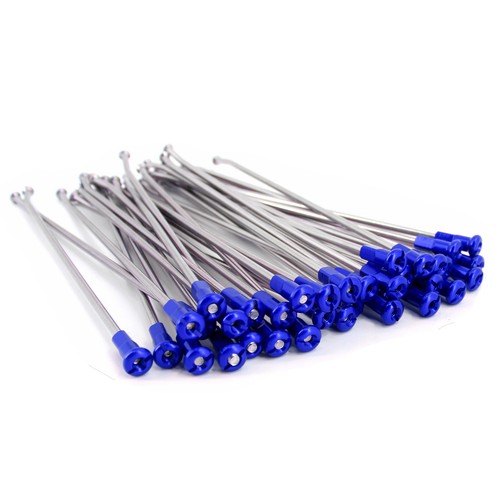 KKE 1.6 * 21" Front Wheel Spoke Set Fit Yamaha YZ125 YZ250 1999-2024 Blue 36 pcs - Picture 11 of 12