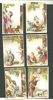 Set Of 6 Different Victorian Trade Card Samples 1880's