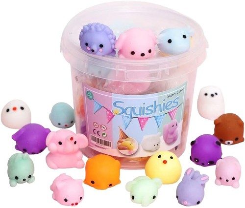 25pcs Glow In The Dark Mini Animal Mochi Squishy Fidget Toy Party Favors Asst - Foto 8