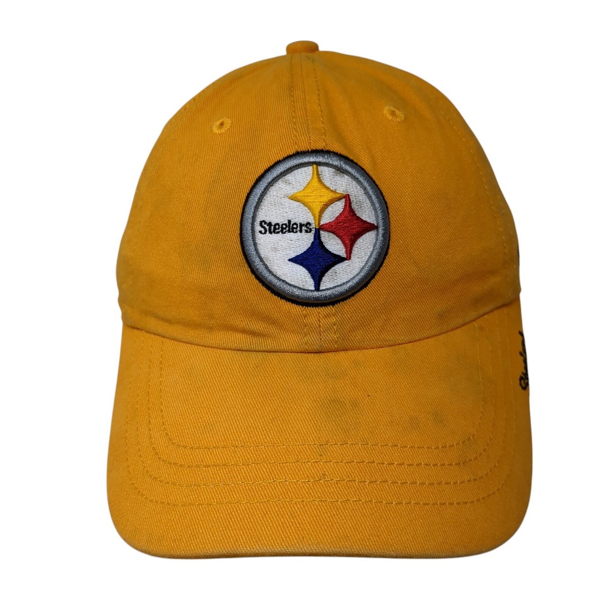 47 Brand Slideback Hat Yellow Pittsburgh Steelers NFL Embroidered