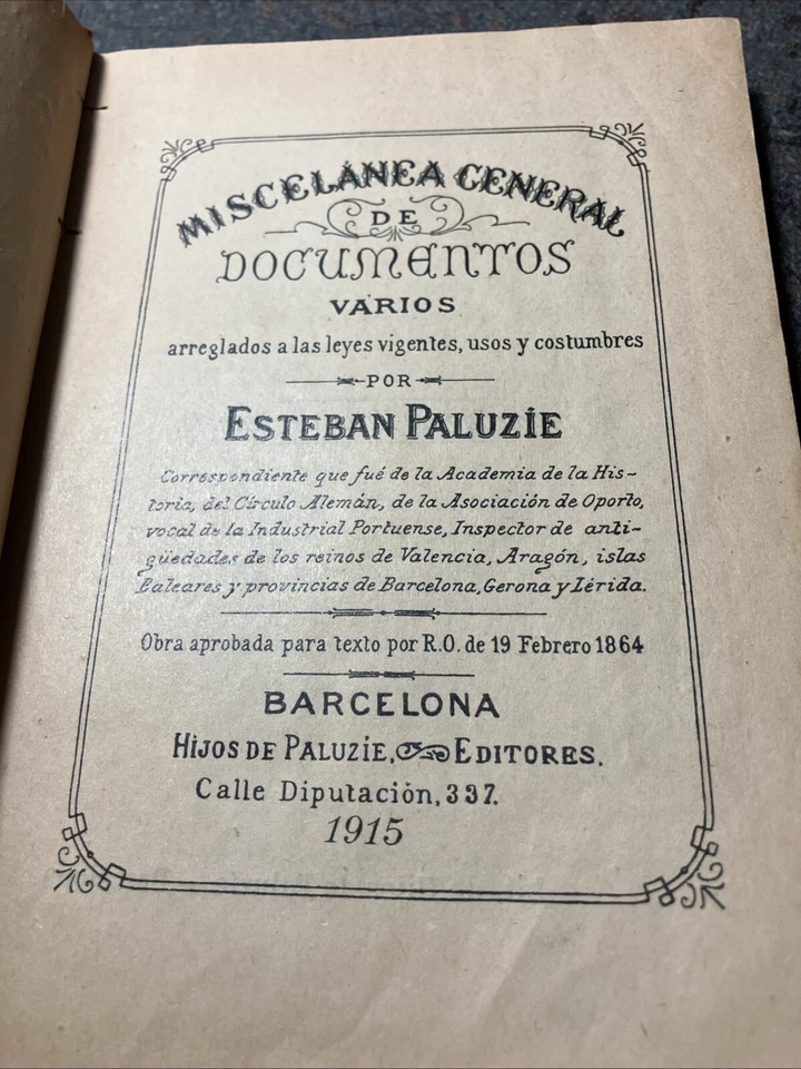 MISCELANEA DOCUMENTOS Vintage School Book Libro Texto Colegio 1915 CAB - Image 4 of 4