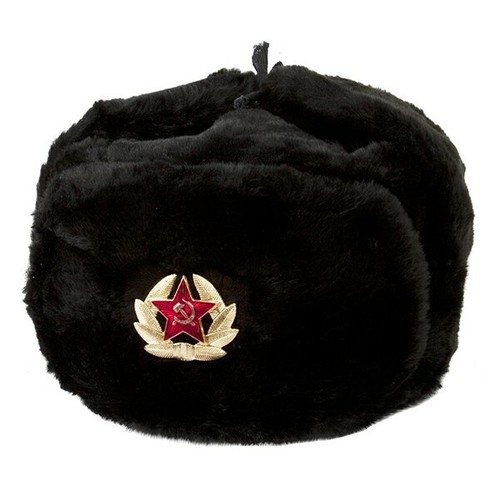 Russian Faux Fur Military Ushanka Hat w 