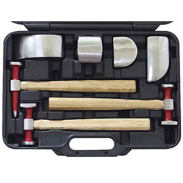 PLANISHING KIT CAR BODY 3 HAMMERS + 4 TOE DOLLYS carrozzeria officina 057579 GYS