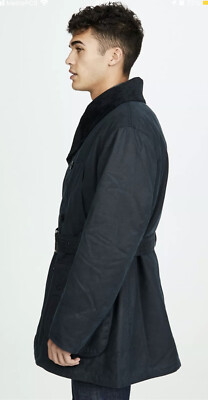 Barbour x Engineered Garments Mackinaw Waxed Cotton Jacket Navy