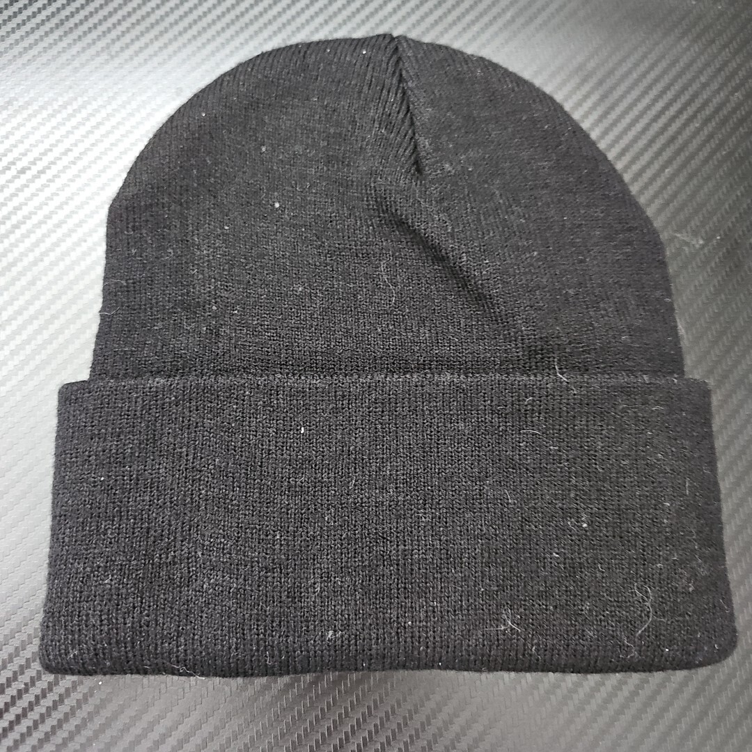 Bad Bunny Black Fold Over Beanie Winter Hat Embroidered Logo