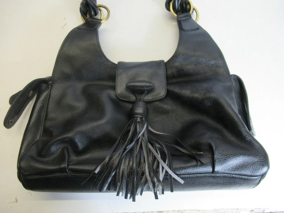 Tommy And Skate Shoulder Bag Soft Black Leather - Image 4 of 4