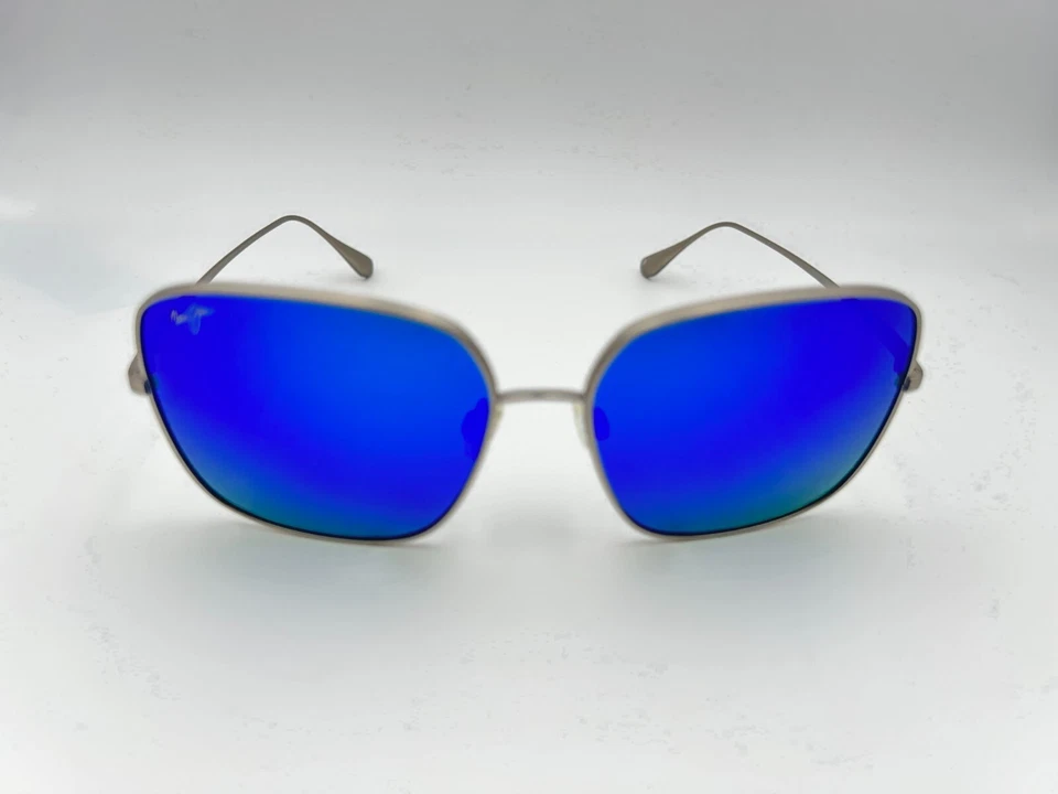 Gafas de sol polarizadas MAUI JIM MJ546N 11B Tritón plateado azul Hawaii titanio nuevas en caja Foto 2 de 4
