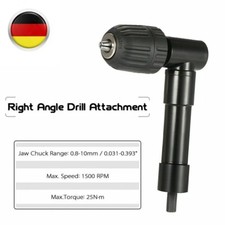Schnellspann Bohrfutter Winkel Bohren Bohrmaschine Winkelbohrer Vorsatz 90 Grad