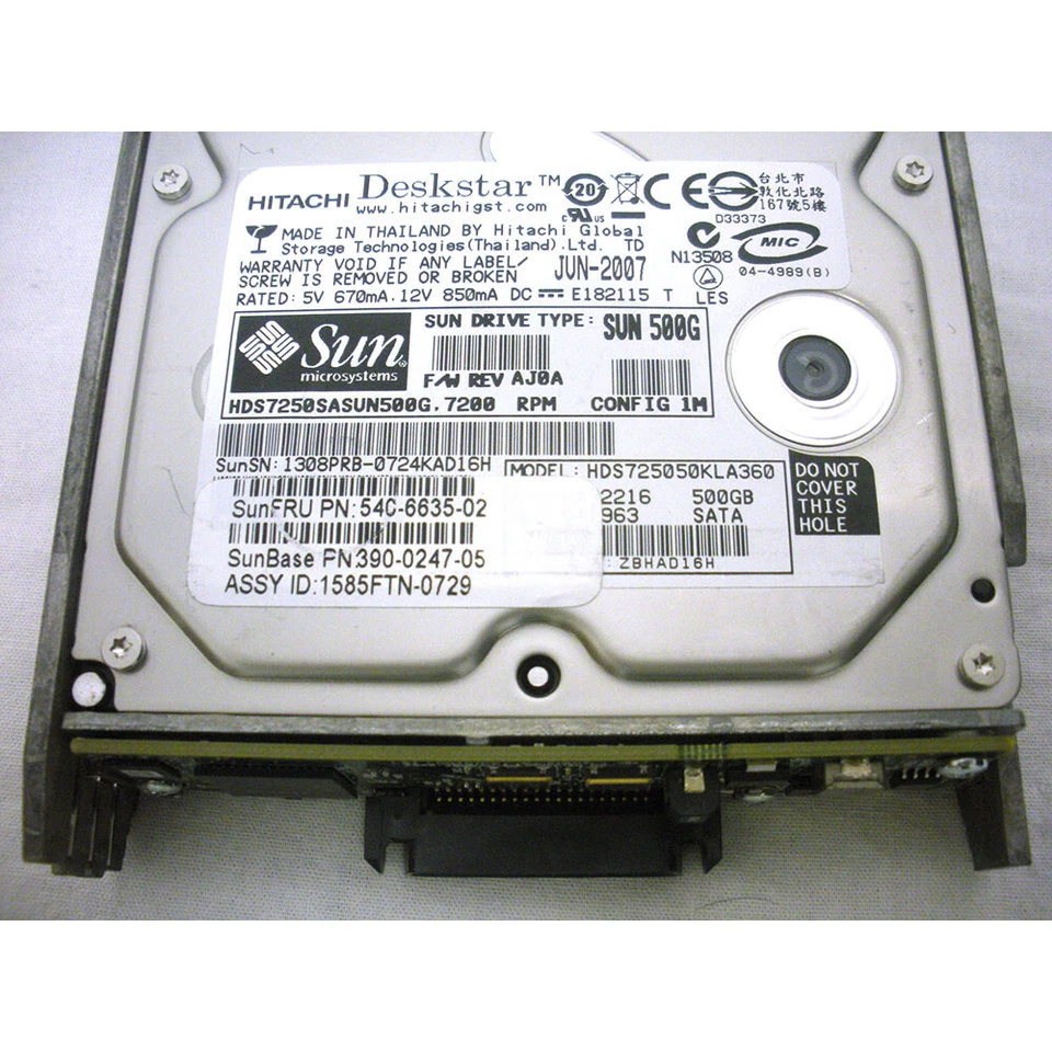 Sun 540-6635 500GB 7.2K SATA XTA-ST1CF-500G7K Hard Drive - Image 3 of 3
